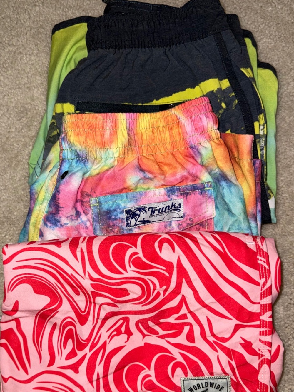 Men's Swim Shorts Bundle – 3 Pack (Men's Sm)